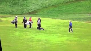 Carl Pettersson 2013 U.S. Open Merion  Ball gets hit by another ball during swing Rule 18-5