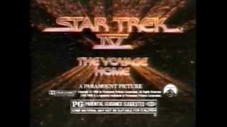 Star Trek IV The Voyage Home Movie Trailer November 21'st,1986