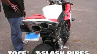 Toce Brothers Performance 2009 Yamaha R1 T-Slash Exhaust Pipes