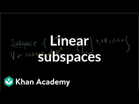 Linear Subspaces