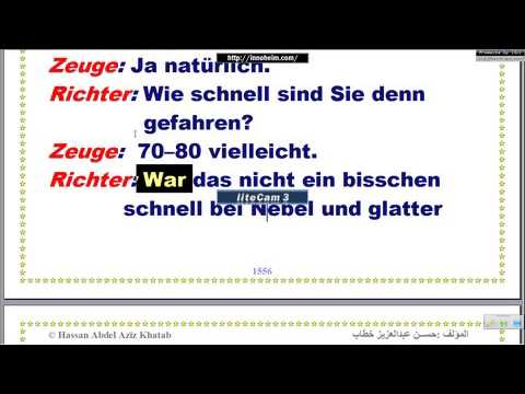 Autofahrer vor Gericht محادثات هامة باللغة الألمانية – أمام المحكمة – تعليم اللغة الألمانية