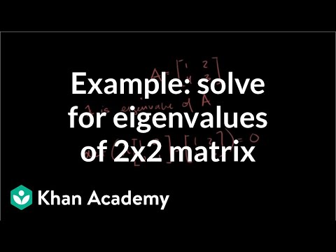 Linear Algebra: Example solving for the eigenvalues of a 2x2 matrix