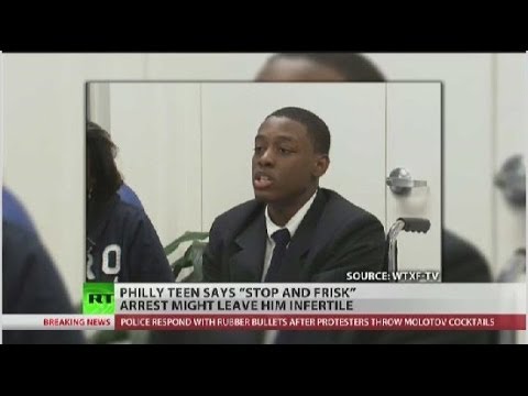 Philly teen blames (stop-and-frisk) for ruptured testicle  1/27/14
