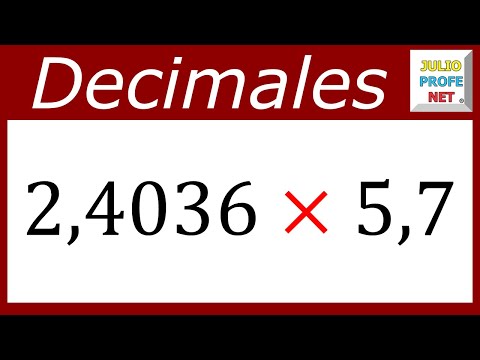 Multiplicación de números decimales