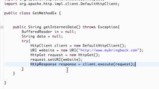 Android Application Development Tutorial - 148 - Executing HttpGet on a Http Client