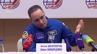 Пресс-конференция космонавта А.Н. Шкаплерова