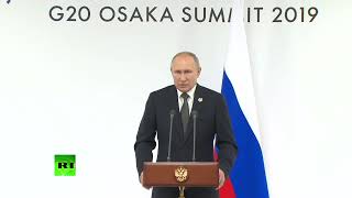Пресс-конференция Путина по итогам саммита «Большой двадцатки» (30.06.2019 13:36)