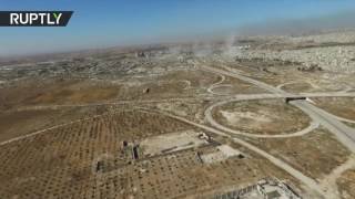 Беспилотник заснял удары сирийской армии и «Хезболлы» по позициям боевиков на юге Алеппо