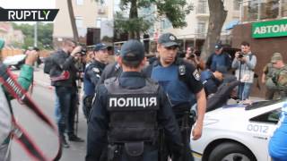 Беспорядки с участием «Правого сектора» близ посольства РФ в Одессе в единый день голосования