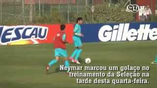 Neymar Wonder goal at Brazil Training Session.