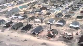 Aerial View of New Jersey Coast Line After Hurricane Sandy from the National Guard 