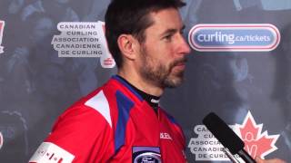 Draw 13 Media Scrum - 2013 Ford World Men's Curling Championship
