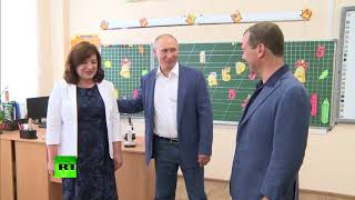 Путин посетил образовательный центр «Бухта Казачья» в Севастополе