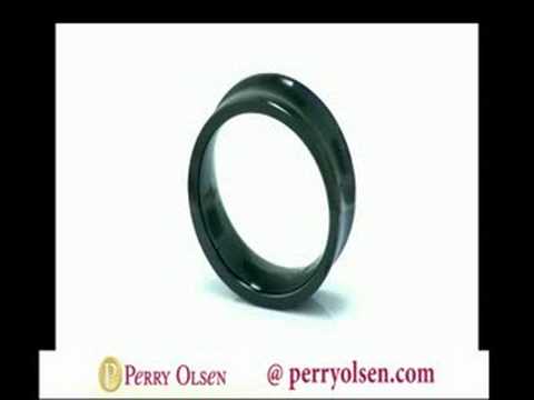 Concave Black Ceramic Wedding Band Rings For Men perryolsen 915 views 3 
