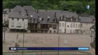 Des inondations à Saint-Béat