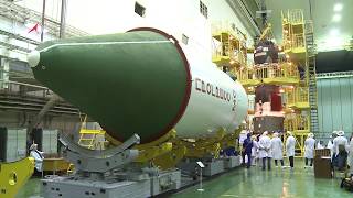 ТГК «Прогресс МС-08» стыковка с переходным отсеком