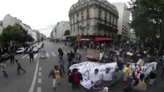 Видео 360: протест мигрантов в Париже
