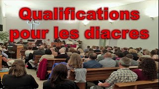 Qualifications pour les diacres 2/2