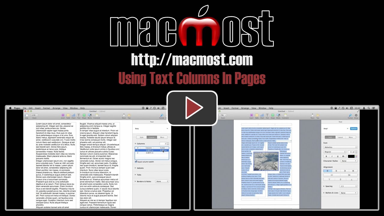 Using Text Columns In Pages – MacMost