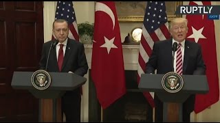 Трамп и Эрдоган проводят пресс-конференцию по итогам переговоров