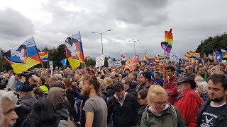 Демонстрация против военной базы США в Германии Рамштайн 2017