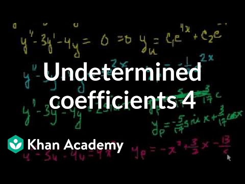 Undetermined Coefficients 4