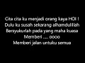 Picture Aku Yang Dulu Bukanlah Yang Sekarang Tegar Minus One Karaoke Lyrics