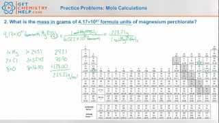 Chemistry Practice Problems Mole Calculations Youtube