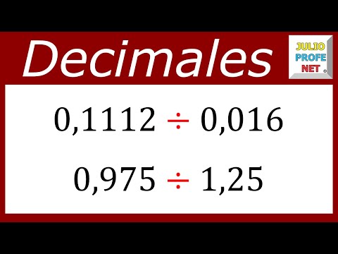 División de números decimales