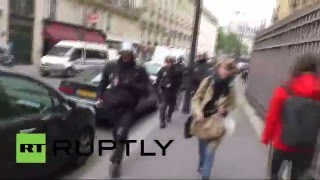 Протесты против трудовой реформы в Париже