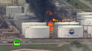 Крупный пожар на нефтехранилище в США (18.03.2019 17:21)