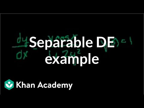 Separable differential equations 2
