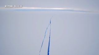 Огромную трещину в Антарктиде сняли на видео