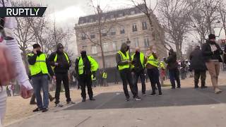 Продюсера видеоагентства Ruptly ранили во время протестов в Париже (16.03.2019 16:21)