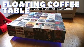 Floating Coffee Table made out of Recycled Car MagazinesFloating Coffee Table made out of Recycled Car Magazines