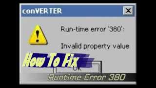 How To Fix Runtime Error 380