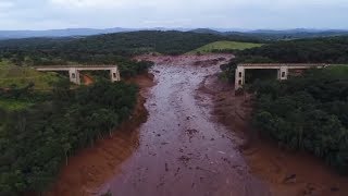 Последствия прорыва плотины в Бразилии (26.01.2019 17:04)