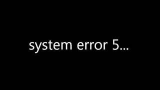 CMD system error 5 fix