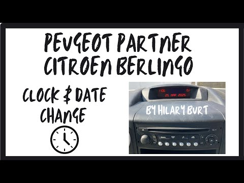 Come impostare l'orario su Peugeot Partner e Citrone Berlingo