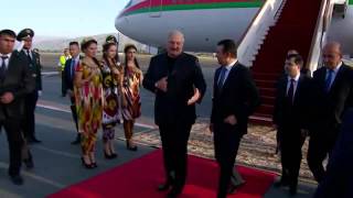Прибытие А.Лукашенко с рабочим визитом в Республику Таджикистан