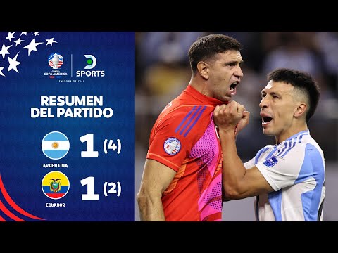 Argentina 1 (4)?(2) 1 Ecuador | Resumen | Curtos de Final Copa América 2024