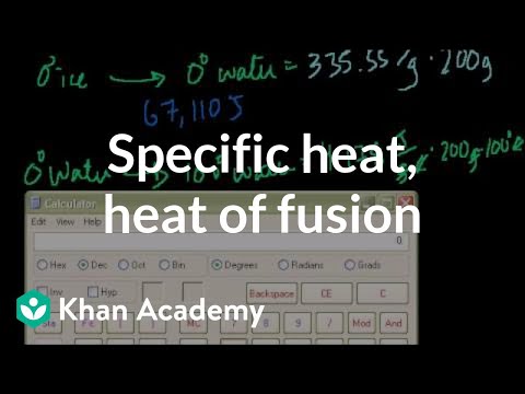 Specific Heat, Heat of Fusion and Vaporization
