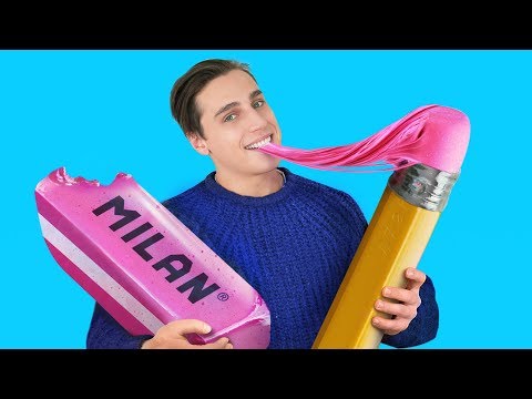 6 DIY Giant Edible Anti Stress School Supplies / Edible School Pranks! - UCWwqHwqLSrdWMgp5DZG5Dzg