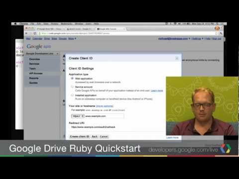 Google Drive SDK: Writing your first Drive app in Ruby - UC_x5XG1OV2P6uZZ5FSM9Ttw