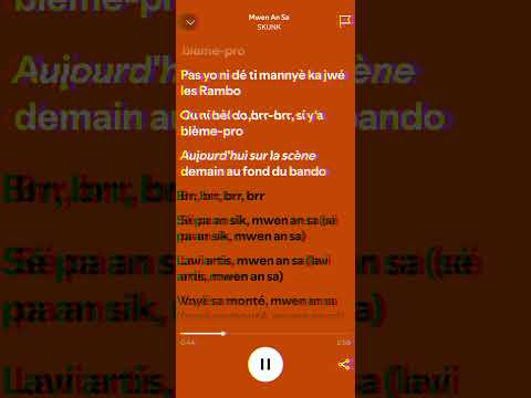 Skunk & Tiitof, Leto - Mwen An Sa (Speed-Up + Paroles) #speedsong #speedup #music #paroles #lyrics