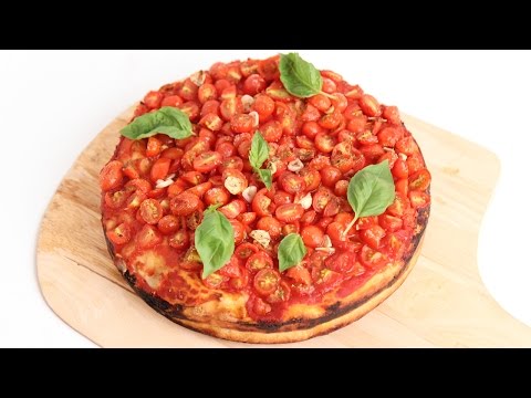 Homemade Deep Dish Tomato Pie Recipe - Laura Vitale - Laura in the Kitchen Episode 815 - UCNbngWUqL2eqRw12yAwcICg