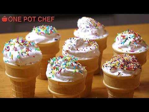 Marshmallow Ice Cream Cones | One Pot Chef