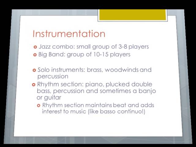 Main Characteristics of Jazz Music