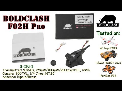 BoldClash F02H Pro (3in1) 5.8Ghz, 48Ch, 25-100-200mW - VTX, 800TVL, 1/4Cmos - Camera, Dipole Antenna - UC8Pp5wqa4mPIdtAYkGH2Pzw