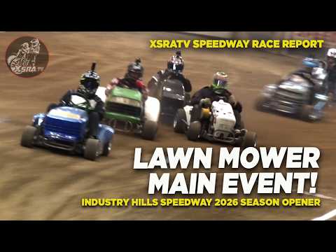 Extreme LAWN MOWER Racing on the Dirt Track! #spinout - dirt track racing video image